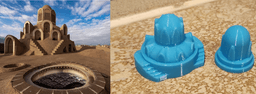 Ancient Civilization Buildings Board Game Tokens 3d model