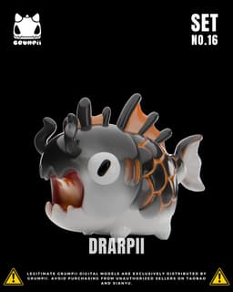 Grumpii 3D Printable Art Toy - Chubbii Series - Set 16 3d model