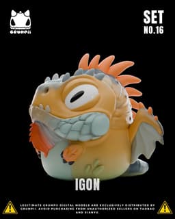 Grumpii 3D Printable Art Toy - Chubbii Series - Set 16 3d model