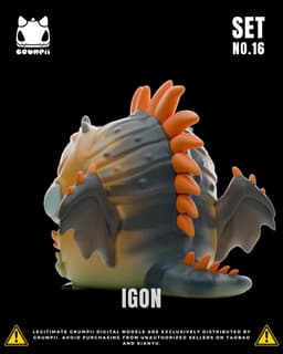 Grumpii 3D Printable Art Toy - Chubbii Series - Set 16 3d model