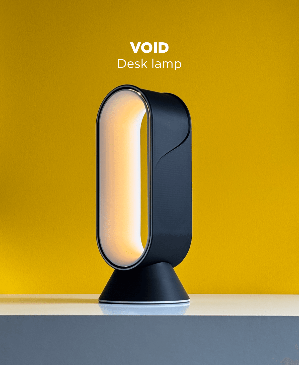 Void, desk lamp with headphone holder. 3d model