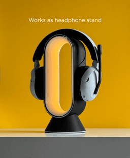 Void, desk lamp with headphone holder. 3d model