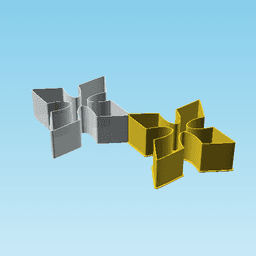 Shuriken 0033, nestable box (v2) 3d model