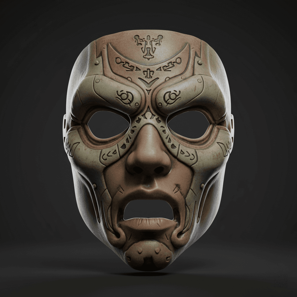 Doom Priest Wearable Cosplay Mask High Detail STL 3d model