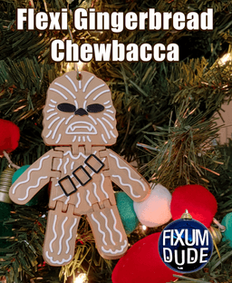 Flexi Gingerbread Chewbacca Ornament 3d model