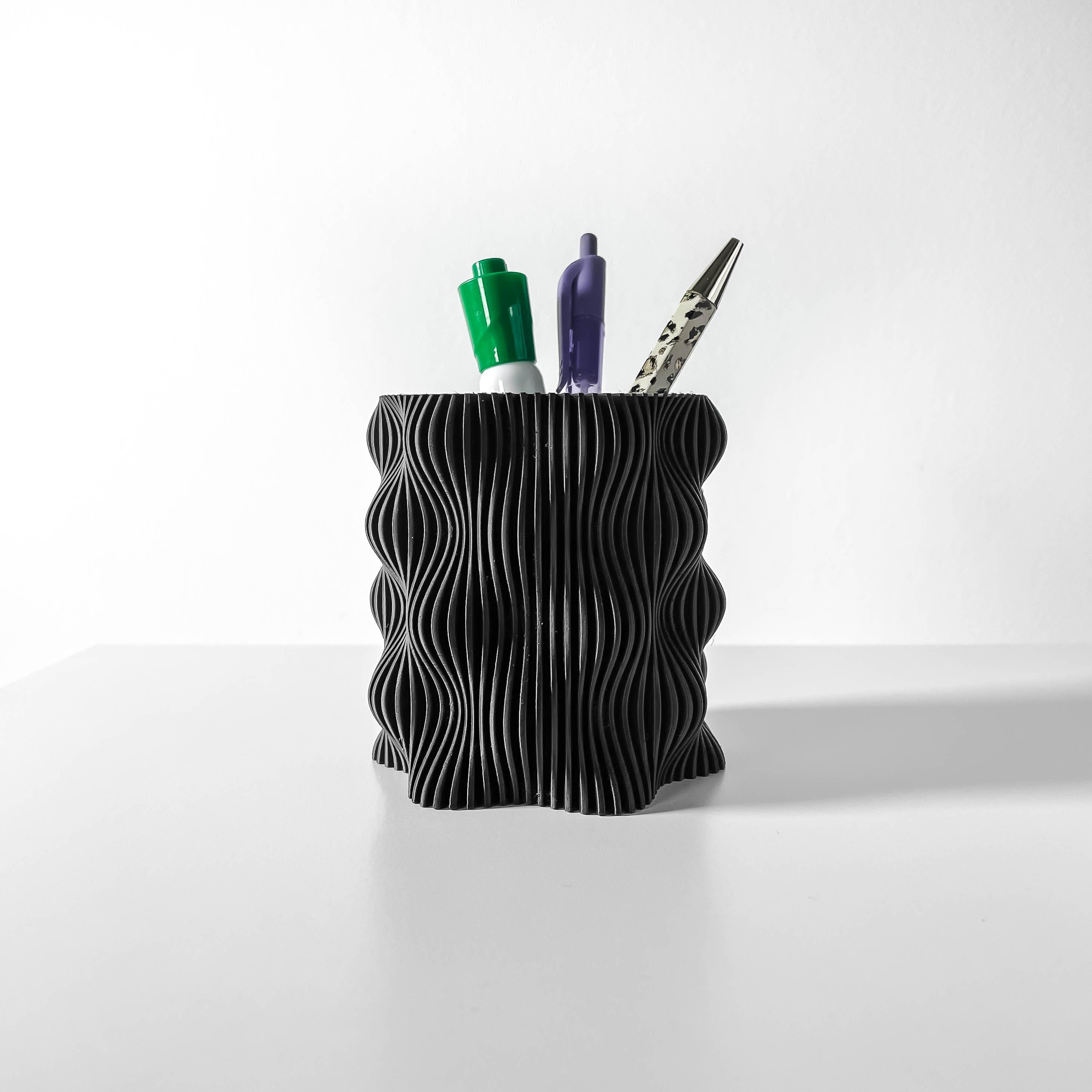 The Muxel Pen Holder | Desk Organizer and Pencil Cup Holder | Modern Office and Home Decor 3d model