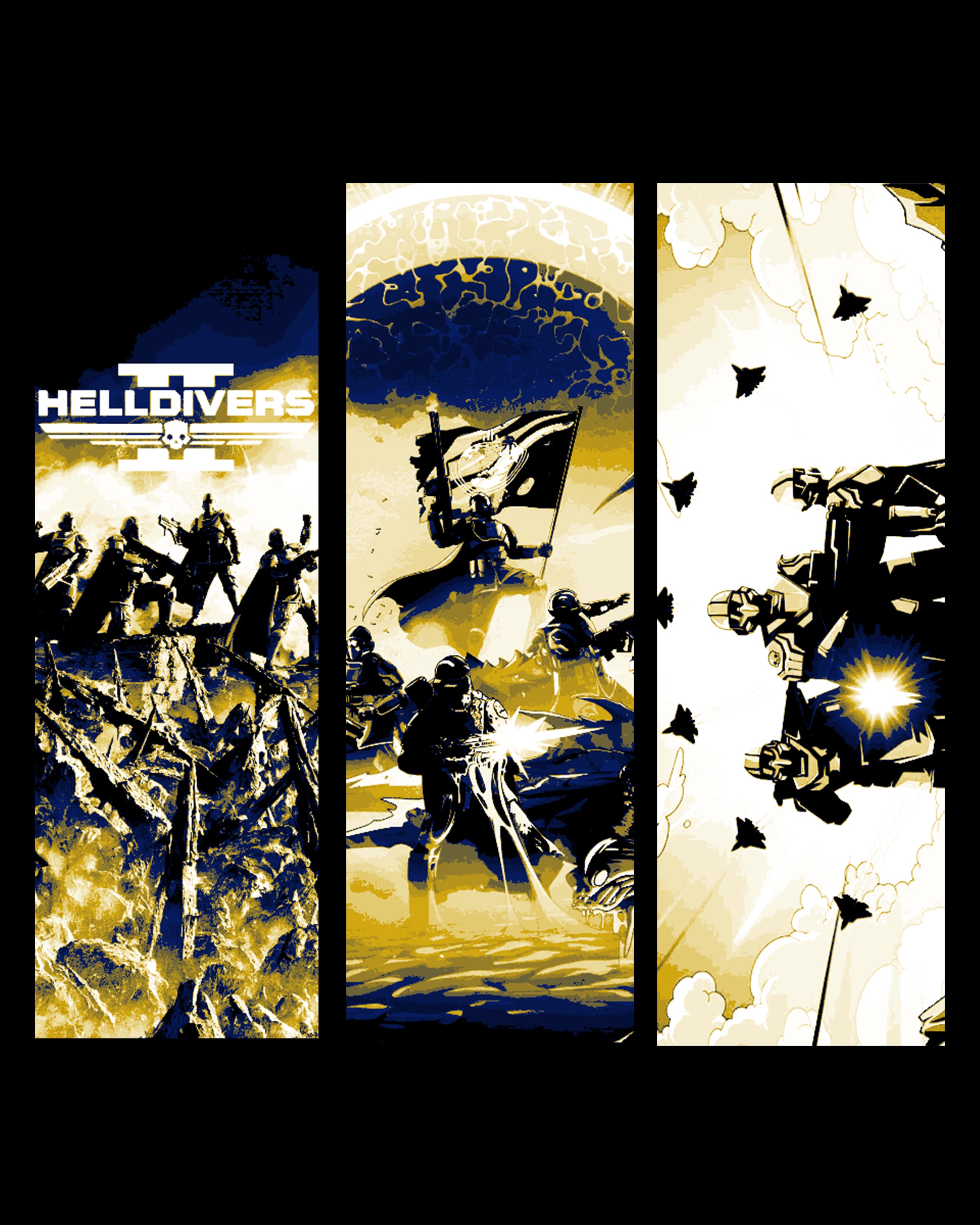 Fan art Bookmarks of Helldivers 2 Video Game - Hueforge 3d model