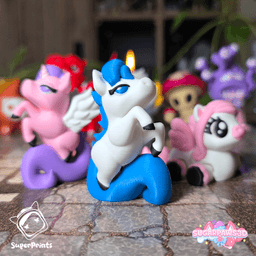 Pegasus (+ Unicorn & Horse version ) - Easy Multicolor FDM RPG Minis (No supports) 3d model