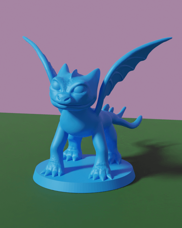 SWIFTWING DRAGON - WINGER- RESCUE RIDERS - FAN ART - MINIATURE FOR TABLETOP GAMES 3d model
