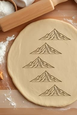 Mountain Cookie Cutter, Biscuit Cutter 3d model