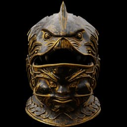 GROTESQUE MASK VISOR HELMET life size – early 16th century Fan Art STL 3d model