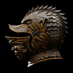 GROTESQUE MASK VISOR HELMET life size – early 16th century Fan Art STL 3d model