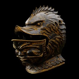GROTESQUE MASK VISOR HELMET life size – early 16th century Fan Art STL 3d model