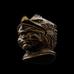 GROTESQUE MASK VISOR HELMET life size – early 16th century Fan Art STL 3d model