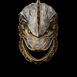 GROTESQUE MASK VISOR HELMET life size – early 16th century Fan Art STL 3d model