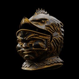 GROTESQUE MASK VISOR HELMET life size – early 16th century Fan Art STL 3d model