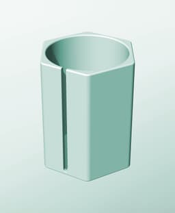 CH162-240-S Modular Stacking slotted container for home decor 3d model