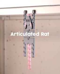 Articulated Flat Cat & Rat 3d model