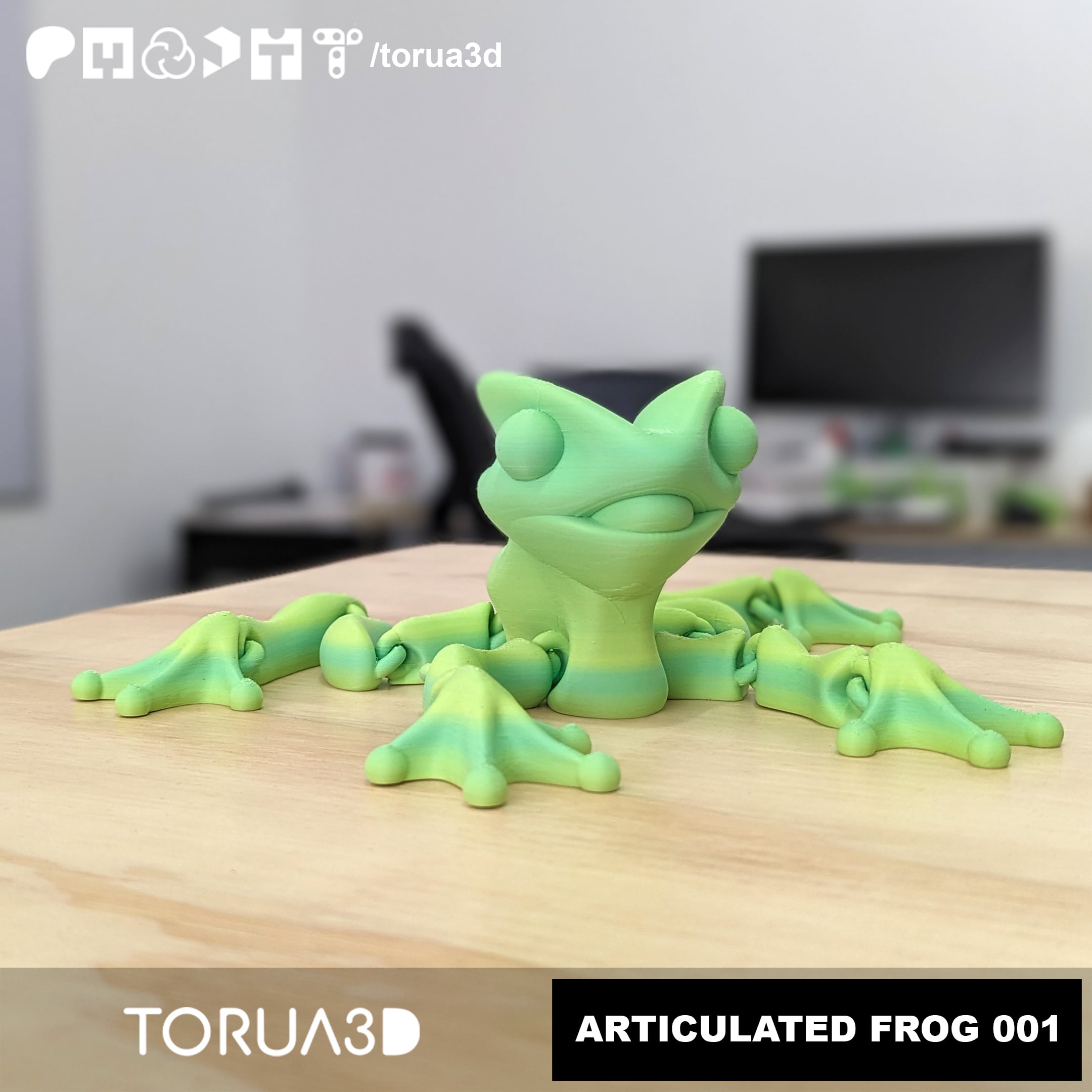 ARTICULATED FROG 001 | STL File 3d model