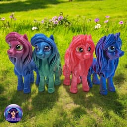 Flexy Pony and Unicorn 3d model