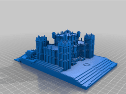 Minecraft Manor with Bat Cave 3d model