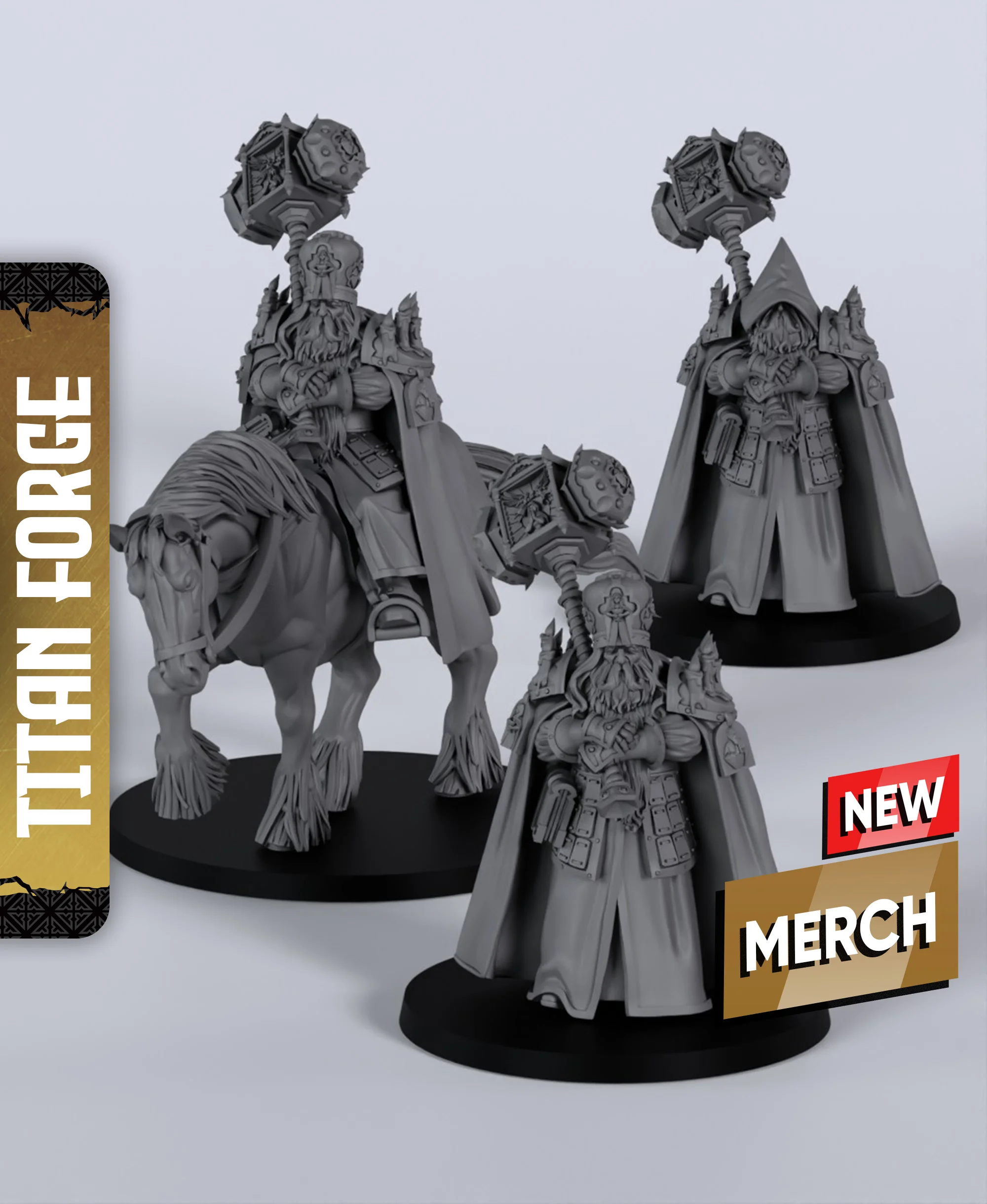 War Priest - With Free Dragon Warhammer - 5e DnD Inspired for RPG and Wargamers 3d model