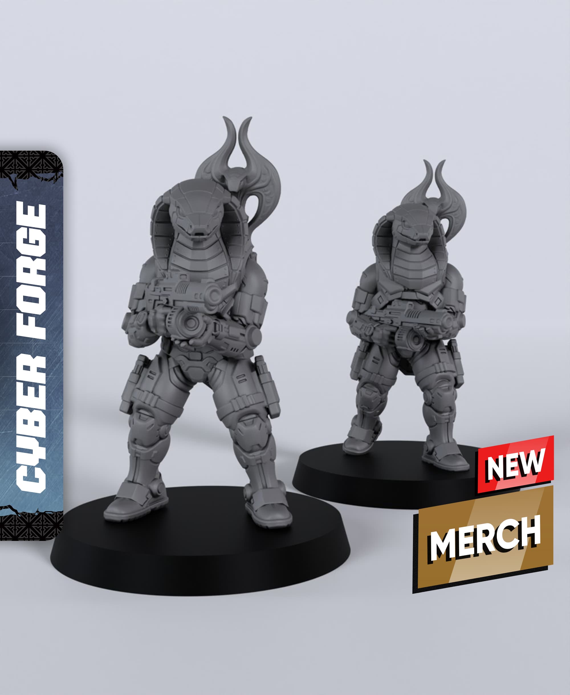 Gun Seprents - With Free Cyberpunk Warhammer - 40k Sci-Fi Gift Ideas for RPG and Wargamers 3d model