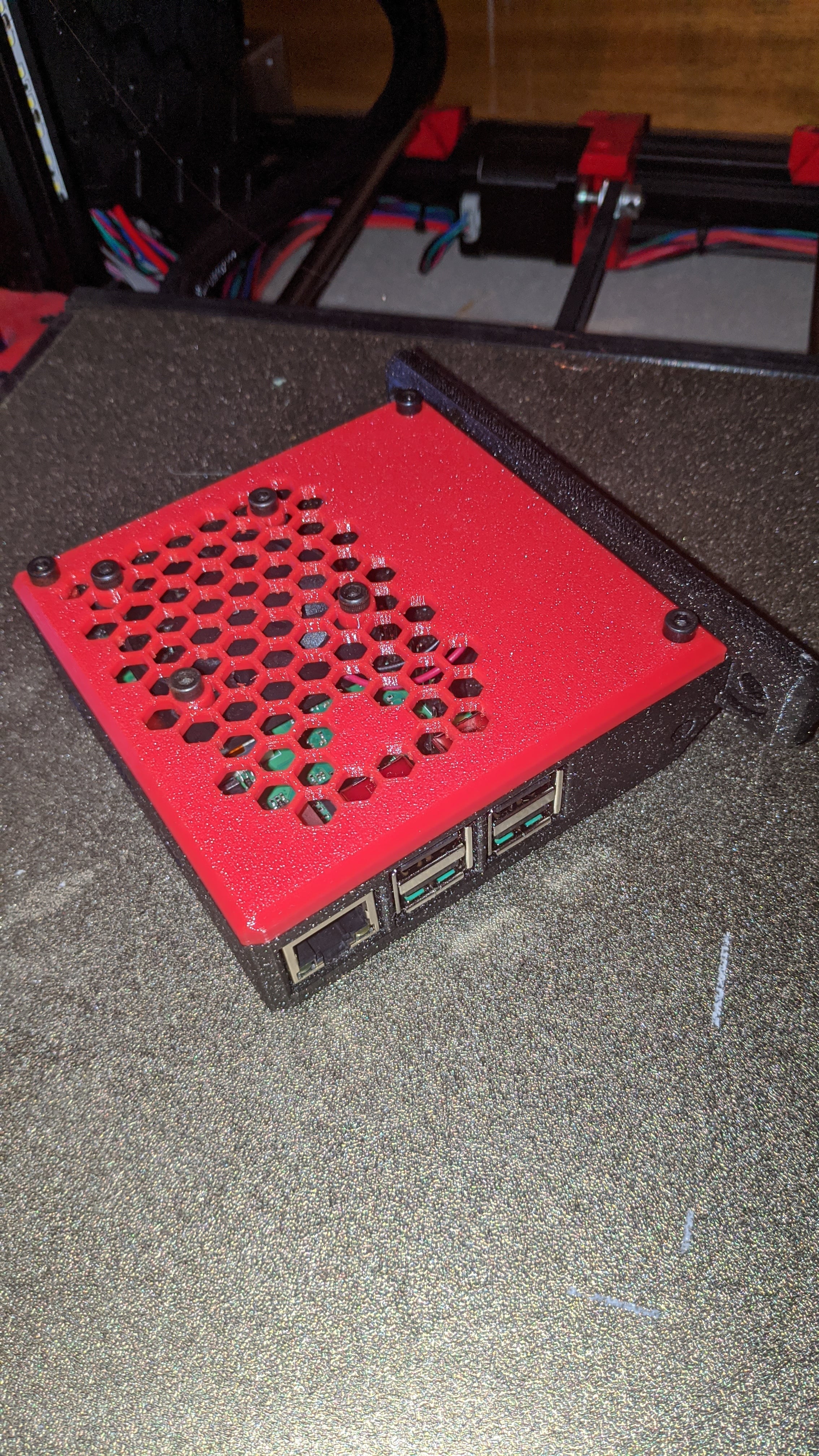 Raspberry Pi 3 B+ Case for Pi & Buck Converter LM2596 - For 2040 Extrusion and Prusa i3 Bear Upgrade 3d model