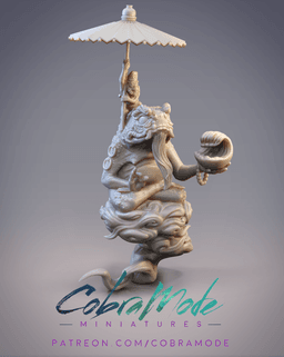 Toad Ogre Hermit - Yamanabi, Hikiga Sage (Pre-supported) 3d model