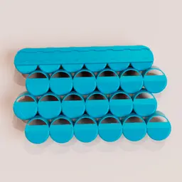Multiboard: Multipoint Paint Holder - Army Painter, P3, Vallejo, ProAcryl 3d model