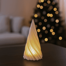 Twisted Christmas Tree | Candle Holder & Decor Set | 2 pcs Modern Spiral Holiday Trees 3d model