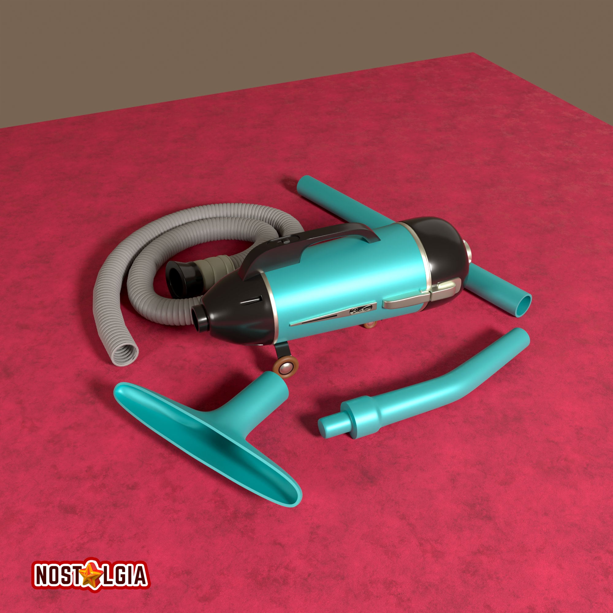 Vintage vacuum cleaner 3d model
