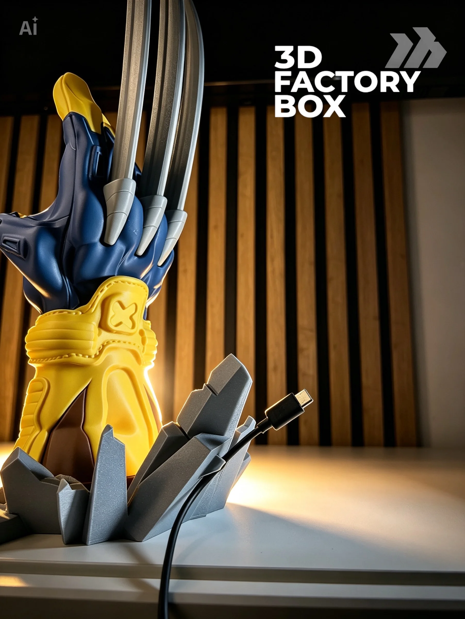 Universal Controller Stand - Inspired by Wolverine 3d model