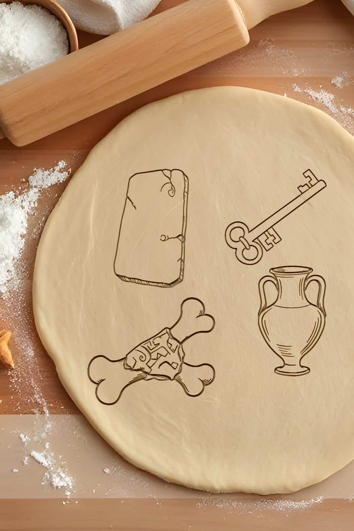 Fossil Set Cookie Cutter, Biscuit Cutter 3d model