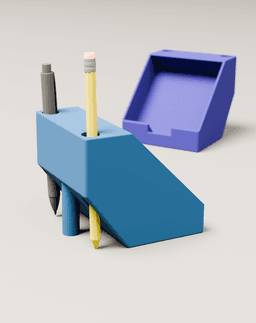 Sticky Note + Pen Holder Version 3 3d model