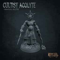 Cultist Acolyte 01 (25mm Base) 3d model