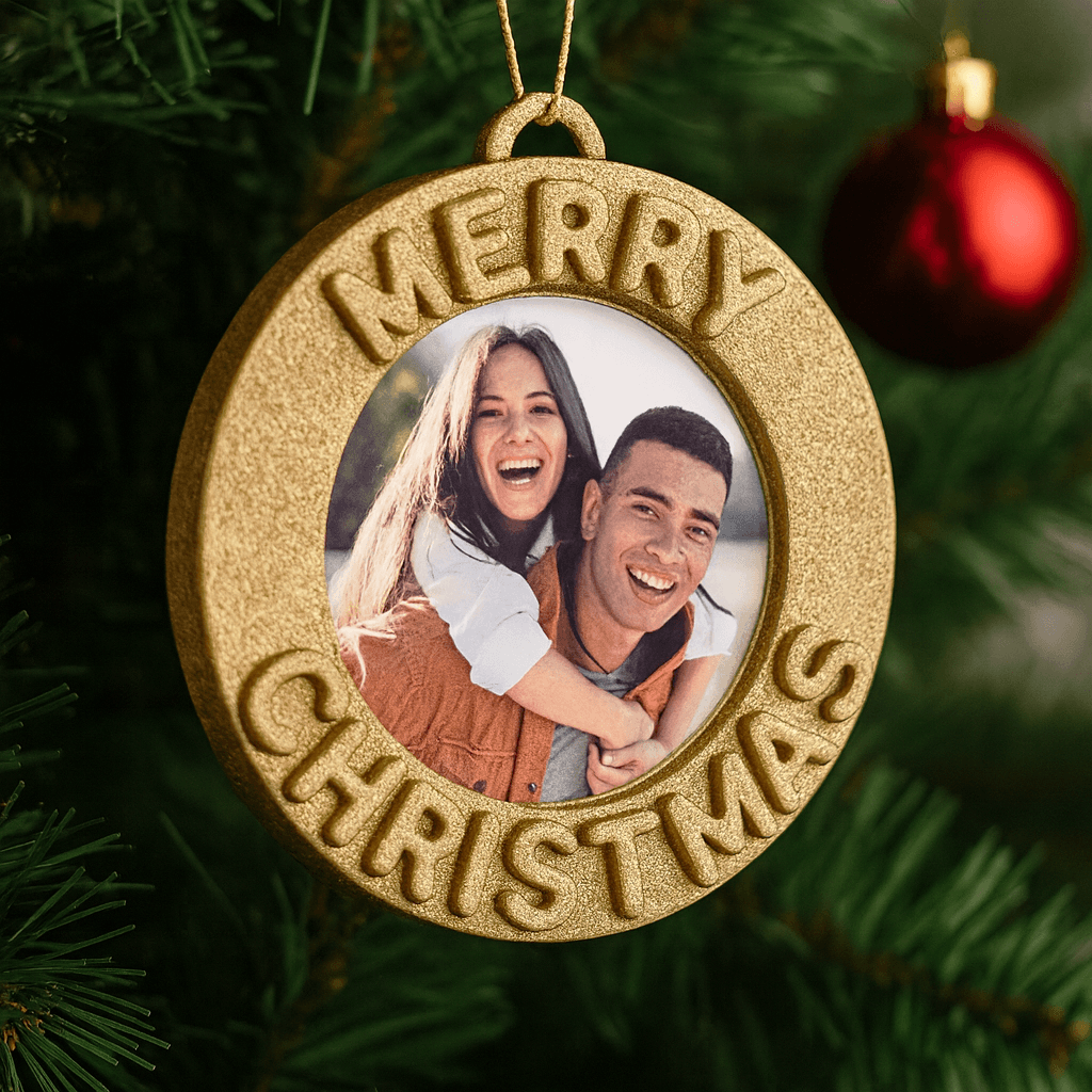 Personalized Christmas Ornaments with Photo, Interchangeable Photo, Christmas Decor, Surprise for 3d model