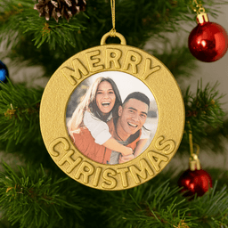 Personalized Christmas Ornaments with Photo, Interchangeable Photo, Christmas Decor, Surprise for 3d model