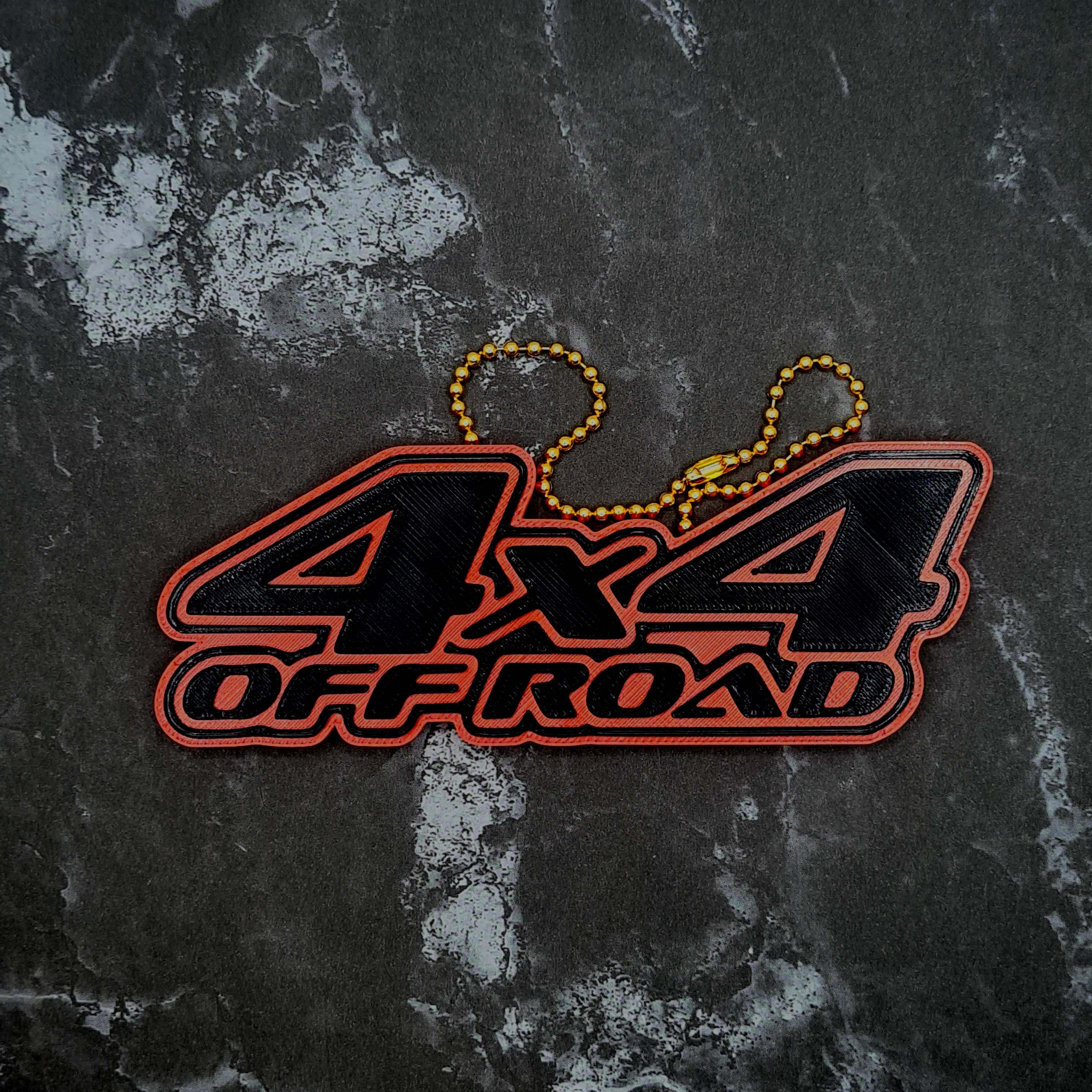 4x4 Off Road Charm (with outline) 3d model