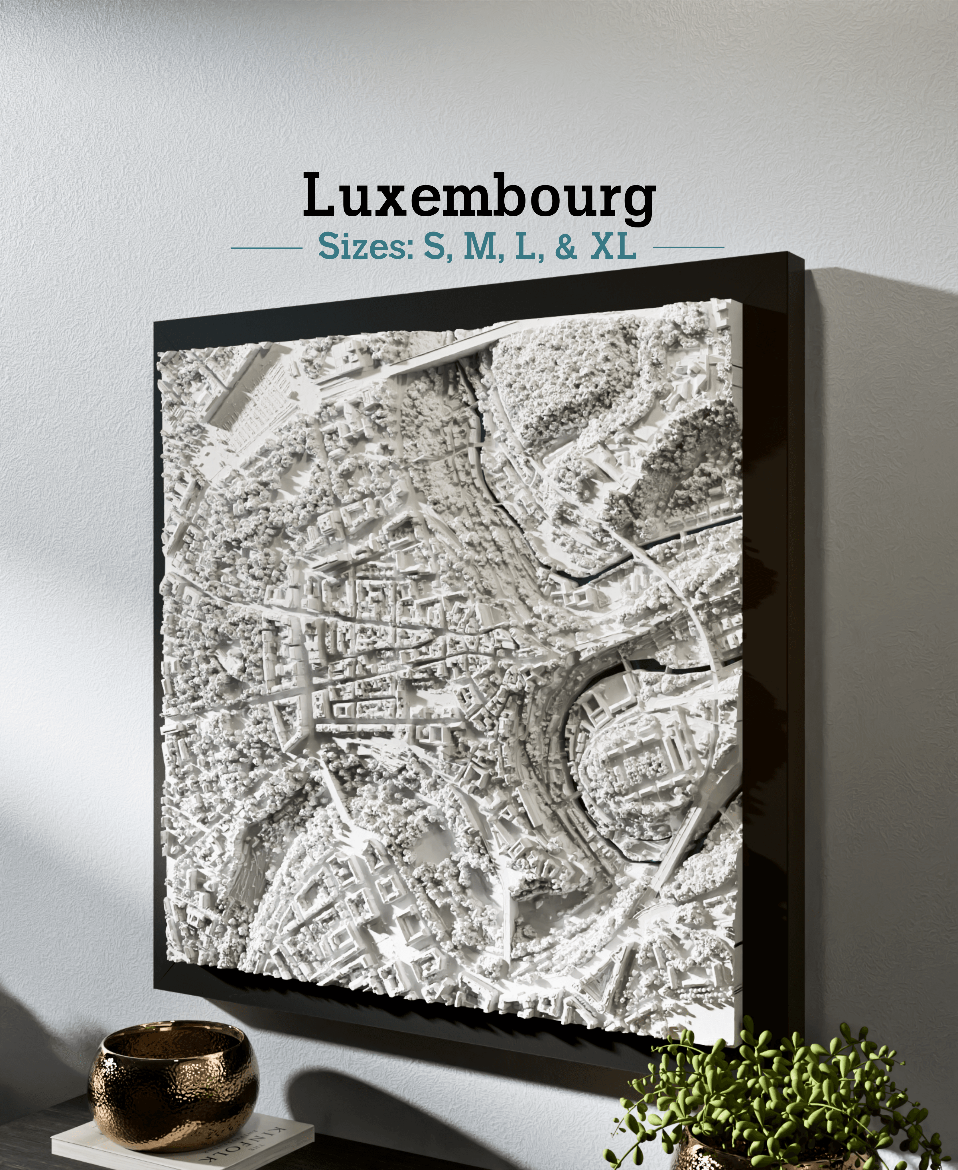 Luxembourg City, Luxembourg - S, M, L, & XL 3d model