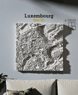 Luxembourg City, Luxembourg - S, M, L, & XL 3d model
