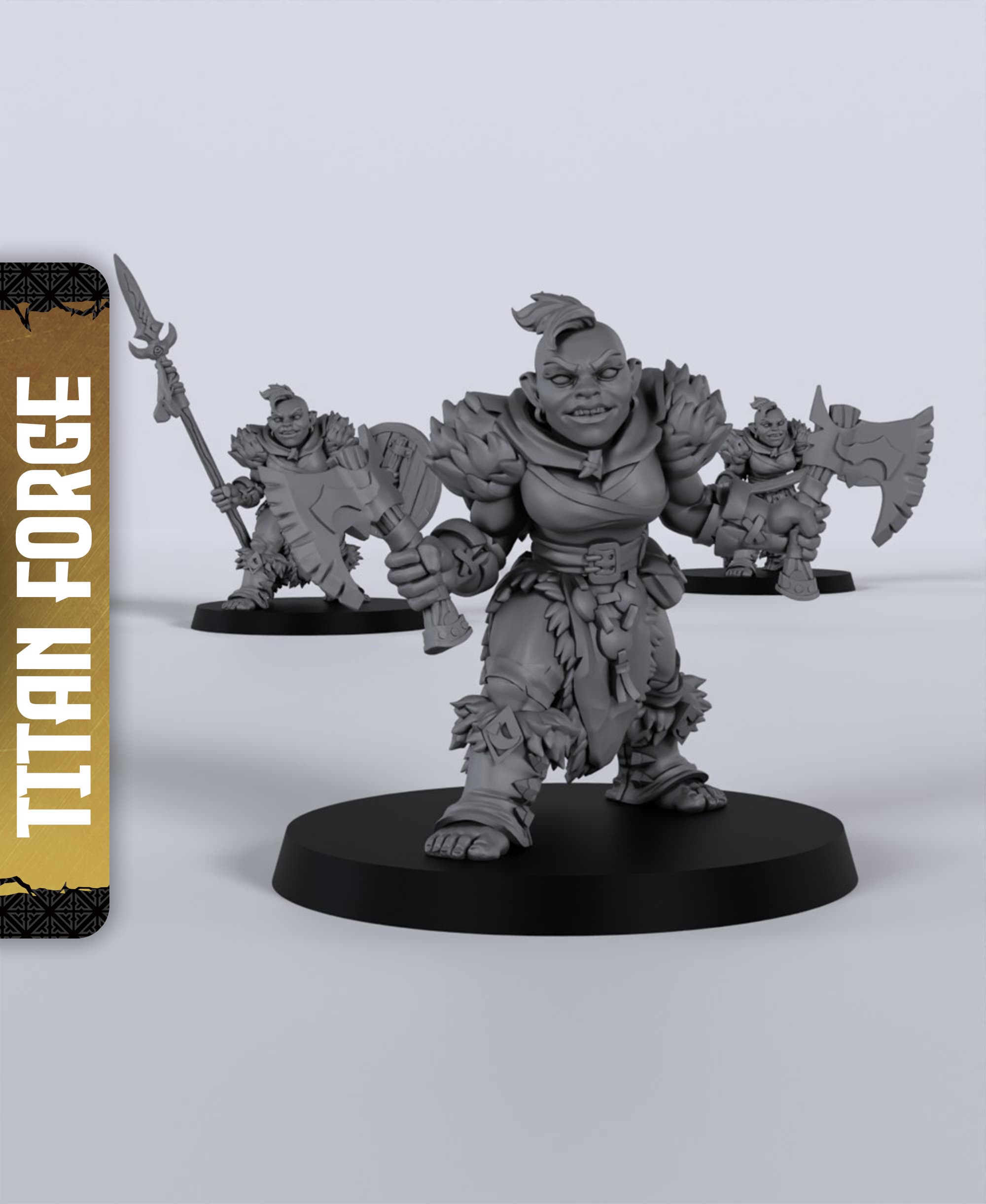 Dwarf Female Barbarian - With Free Dragon - 5e DnD Inspired for RPG and Wargamers 3d model