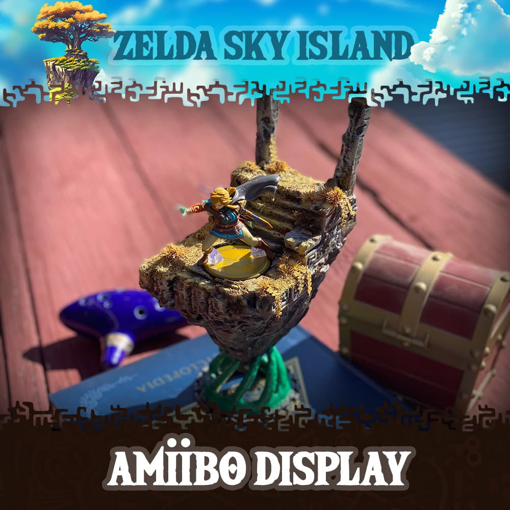 Zelda Sky Island Amiibo Display: Inspired by Tears of the Kingdom 3d model