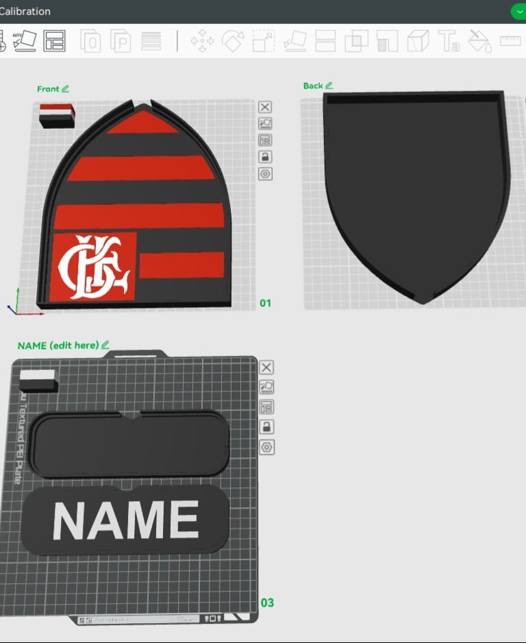 Flamengo Sign - LED Strip Compatible 3d model