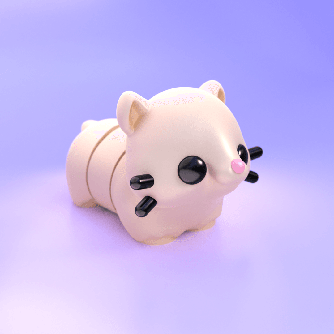 Cute Flexi Hamster | No AMS 3d model