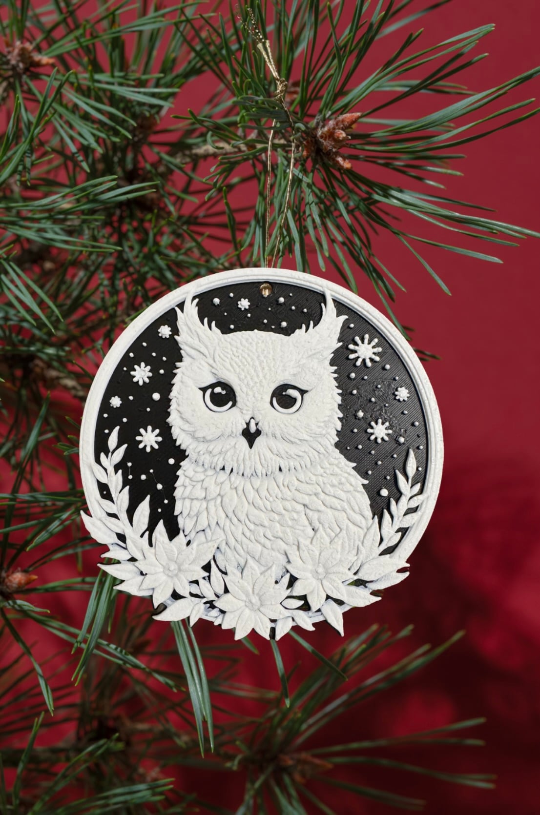 Christmas Owl Decoration 3d model
