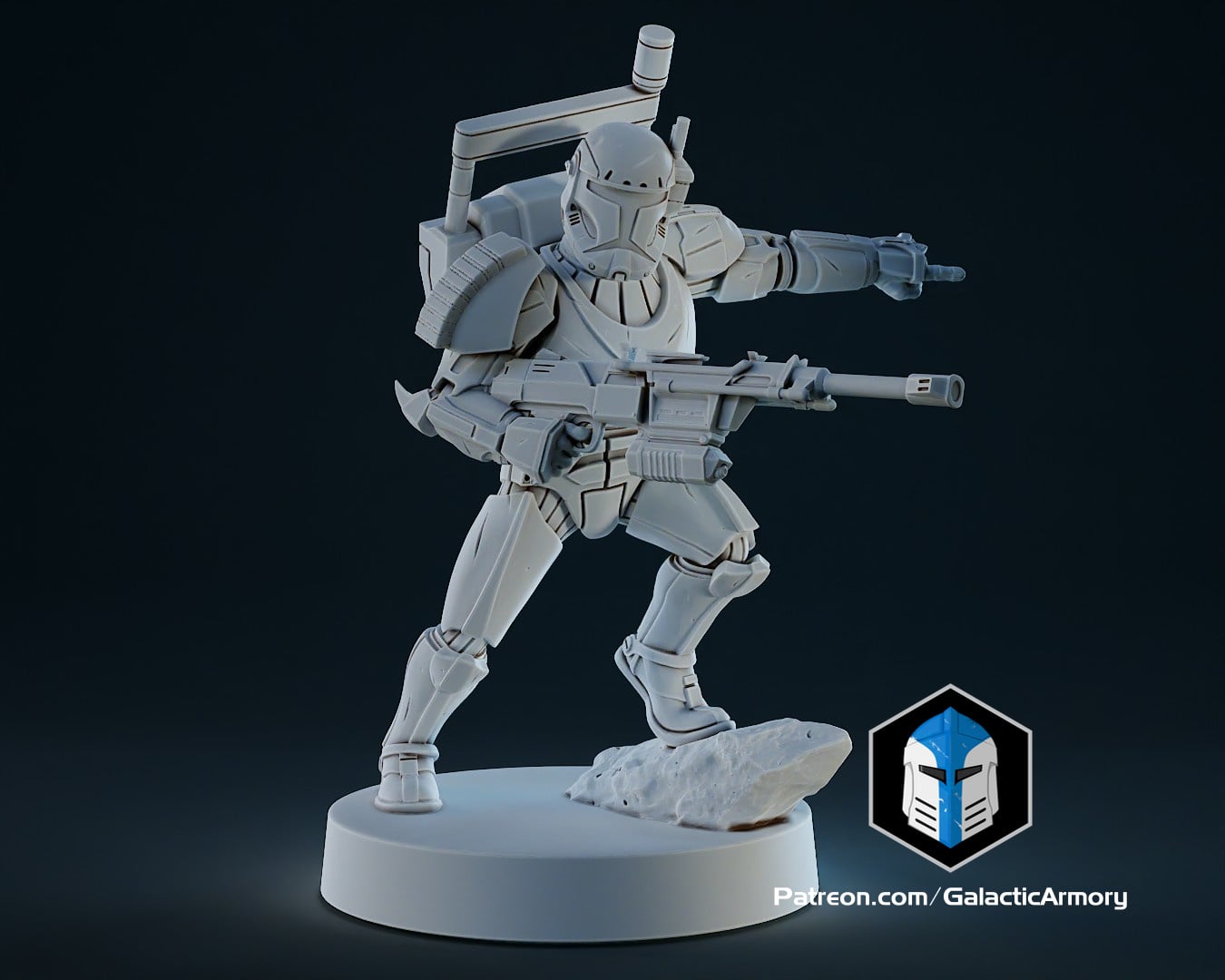 1:48 Scale Republic Commando Miniatures - 3D Print Files 3d model