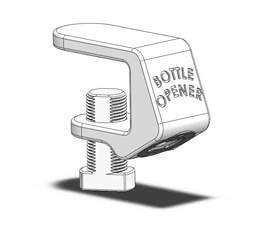 PopClamp Under-Table Bottle Opener 3d model