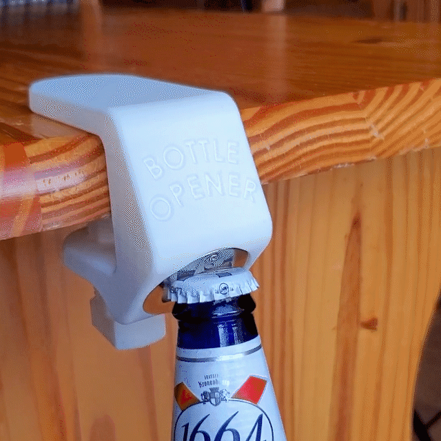 PopClamp Under-Table Bottle Opener 3d model