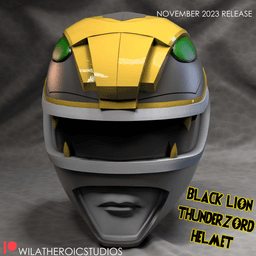 Black Lion Thunderzord Helmet 3d model